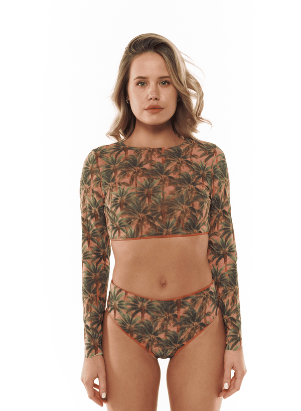 Longsleeve Top & High-Waisted Brazilian