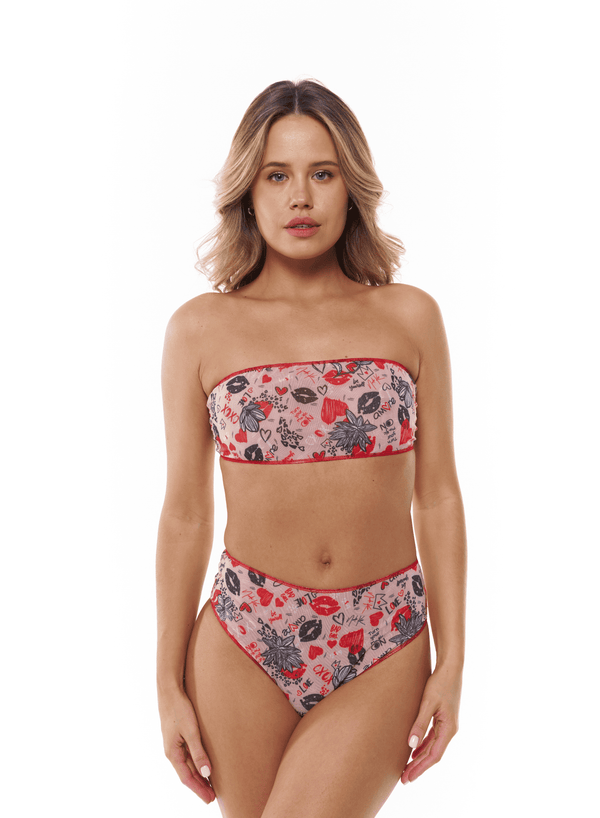 Bando & High-Waisted Brazilian