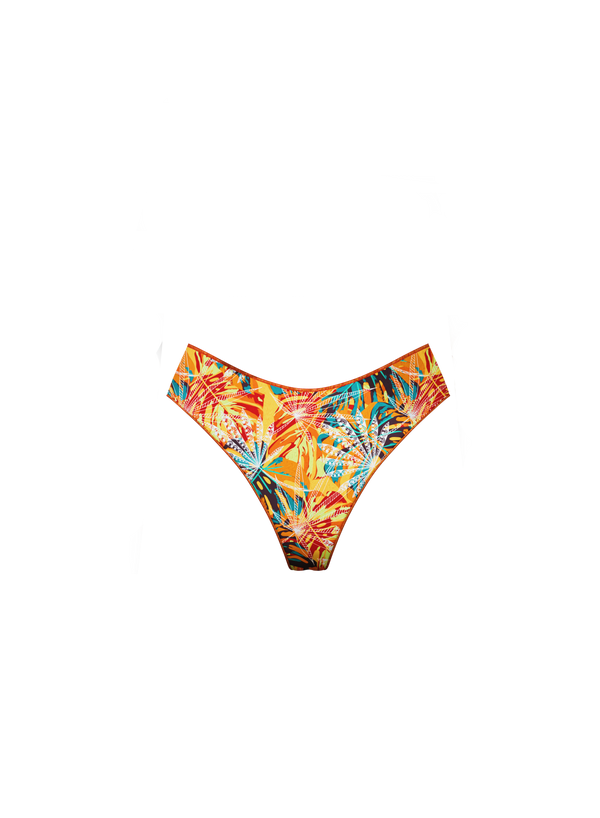 Tan Through High-Waist Brazilian Bottom