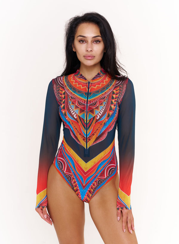 One-Piece with Sleeves & Zipper