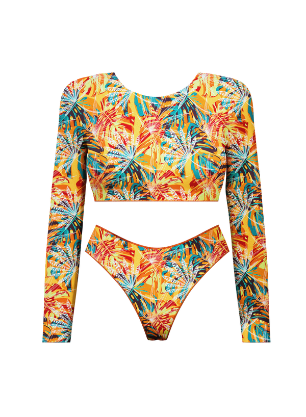 Longsleeve Top & High-Waisted Brazilian