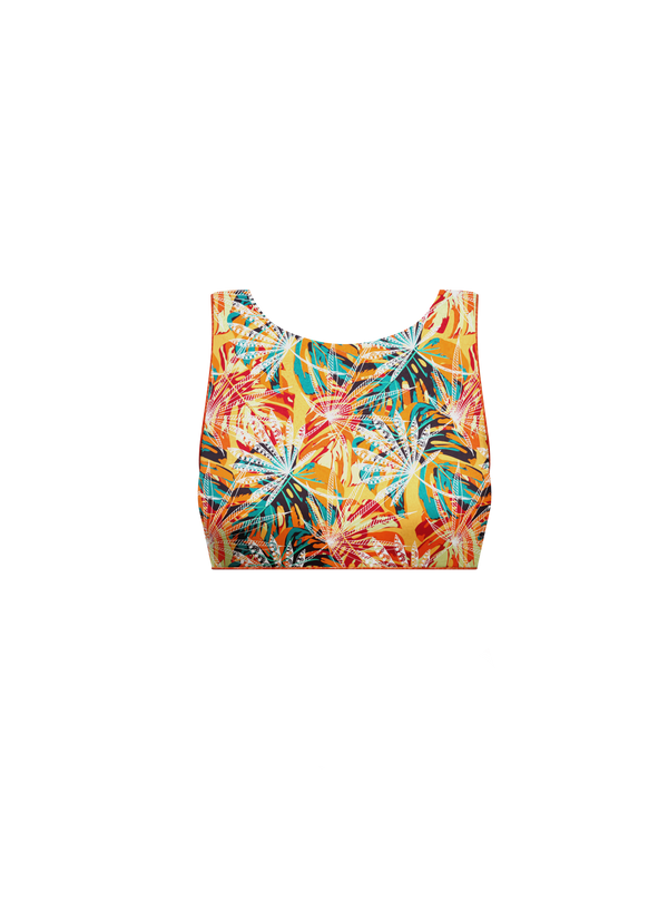 Tan Through Sleeveless Top