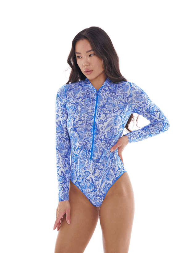 One-Piece with Sleeves & Zipper