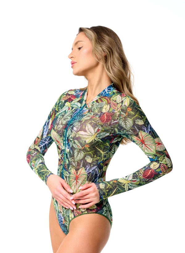 Суцільний з рукавами та блискавкою