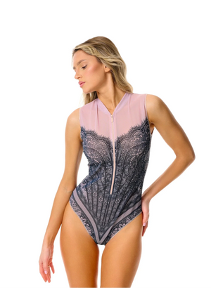 One-Piece Sleeveless with Zipper •