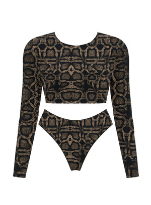 Top with Sleeves & High-Waisted Brazilian